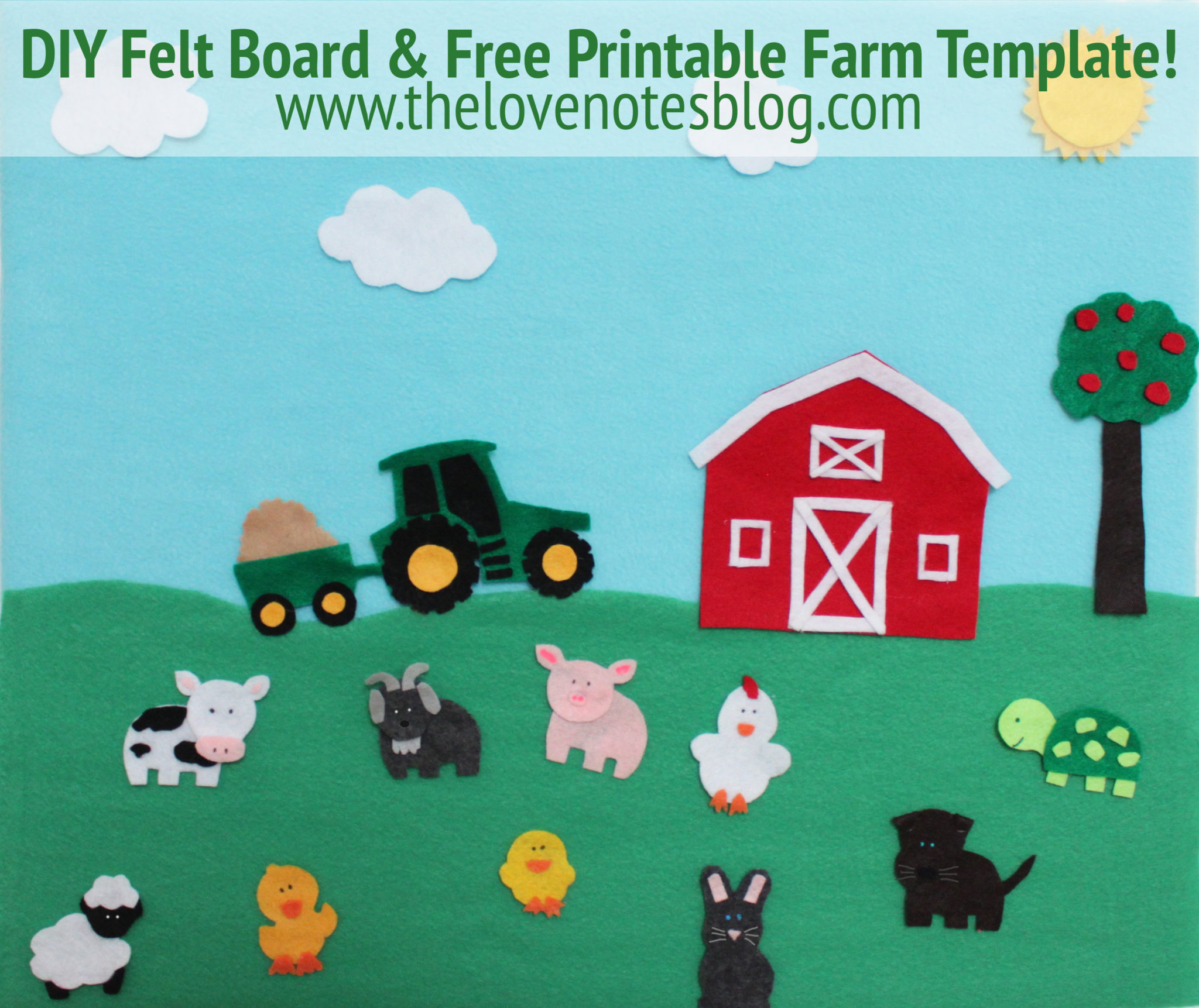 DIY FELT BOARD & FELT FARM ANIMALS! - The Love Notes Blog