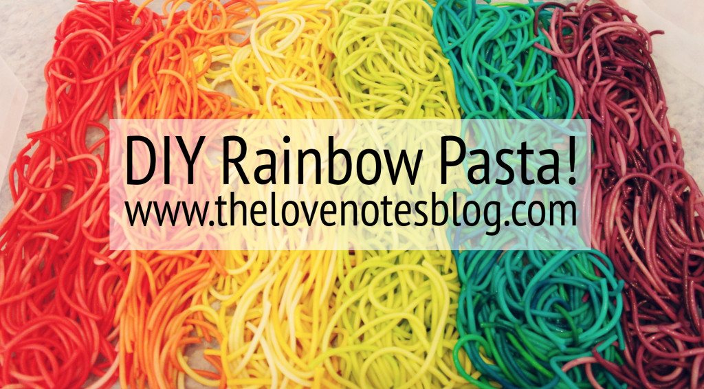 diy rainbow pasta