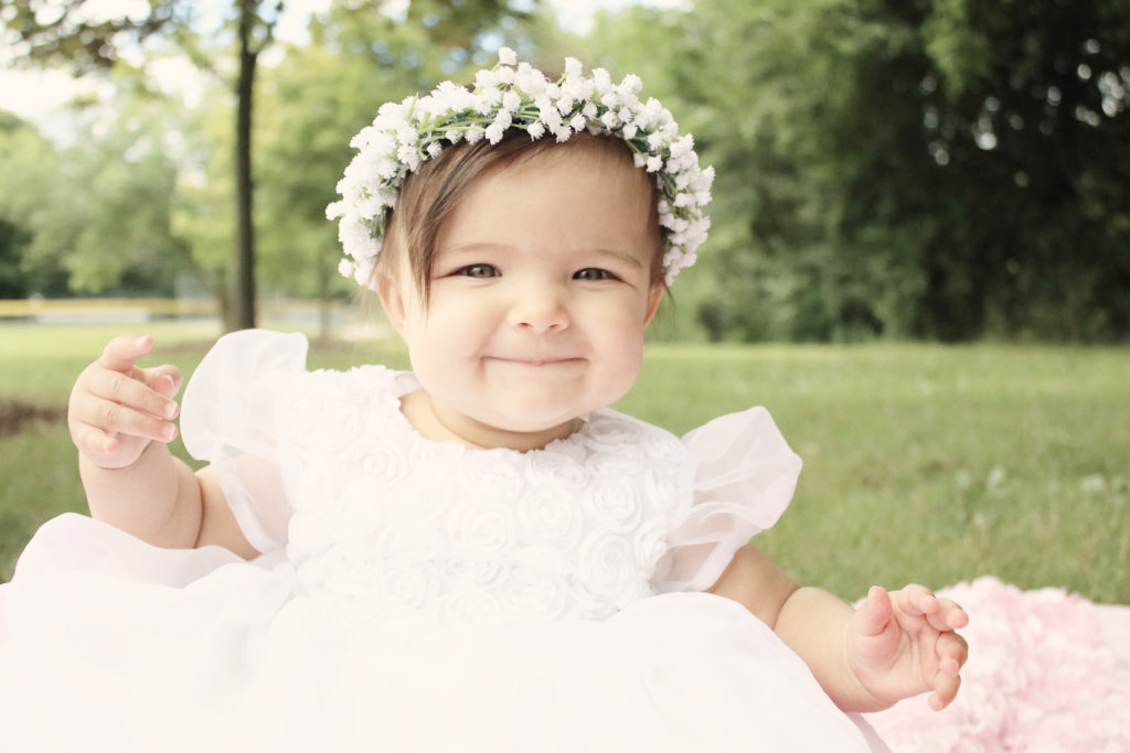 Baptism flower hot sale crown