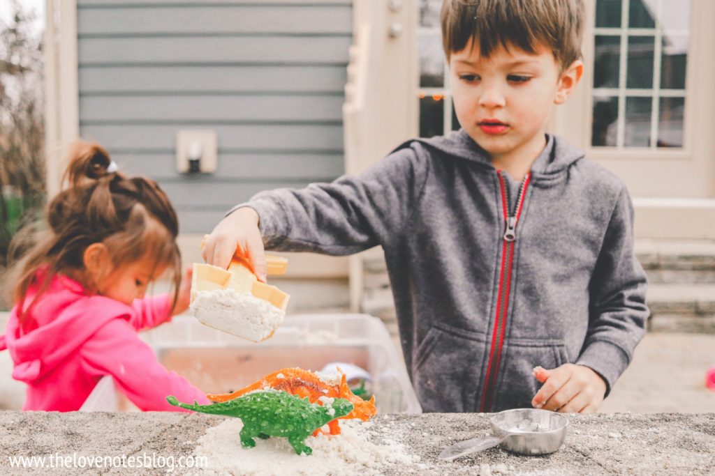 dinosaur sensory play