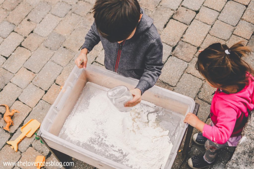 dinosaur sensory play