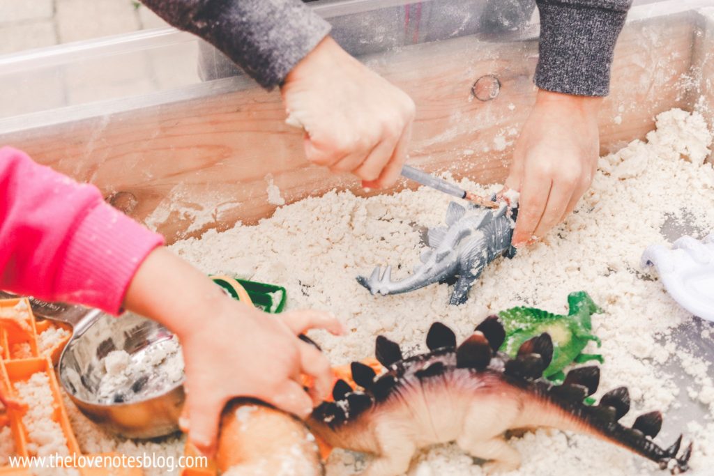 dinosaur sensory play