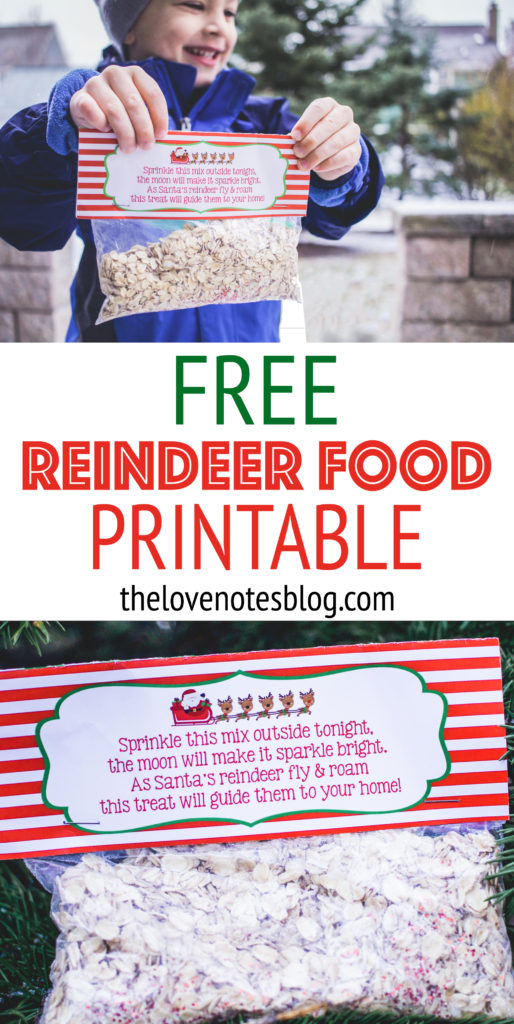 Free Reindeer Food Printable - The Love Notes Blog